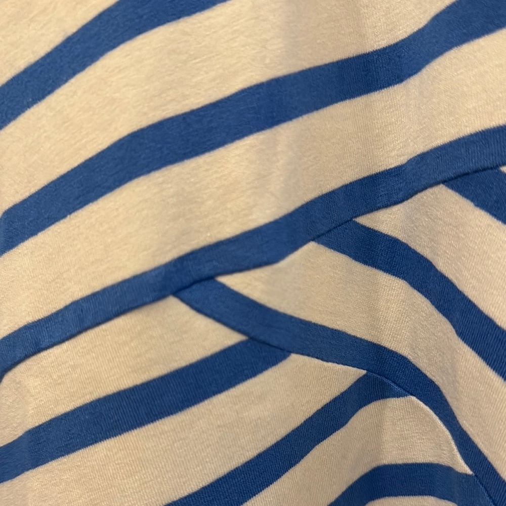 Slimming Blue and White Striped Long Sleeve Top from Talbots - Picture 4 of 6